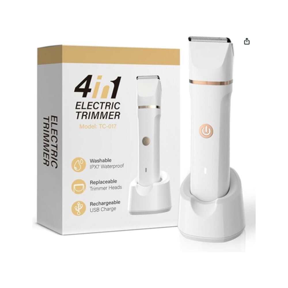 4-in-1 Electric Trimmer - Painless Electric Razors for Facial/Body/Armpit/Pub